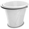 KIS Eimer Oval Bucket,  15 Liter 8731000.0394.03,  Farbe: weiß/silber