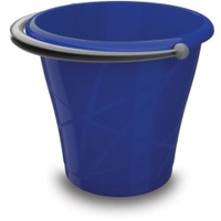 KIS Eimer Round Bucket,  12 Liter 8730000.0278.03,  Farbe: blau/silber