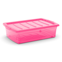 KIS Spinning Box Unterbettbox M,  30 Liter 8631000.0656.04,  Farbe: fuchsia-transluzent