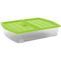 KIS Spinning Box Unterbettbox XL,  60 Liter 8641000.0382.10,  Farbe: grün-transparent