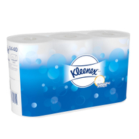 KLEENEX 350 Toilet Tissue Rollen Toilettenpapier,  3-lagig 8440,  1 Paket = 6 Packungen x 6 Rollen á 350 Blatt
