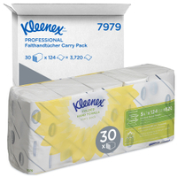 Kleenex Ultra™ Handtuchpapier,  2-lagig,  31, 5 x 21, 5 cm 7979,  1 Karton = 30 Packungen à 124 Tücher = 3720 Tücher