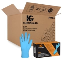 KleenGuard G10 Comfort Plus™ Nitrilhandschuhe,  blau,  puderfrei 54187,  1 Karton = 10 Packungen à 100 = 1000 Stück,  Größe M