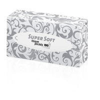 Kosmetiktücher Super Soft,  2-lagig,  hochweiß 205050,  1 Karton = 40 Boxen à 100 Tücher