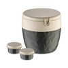 Koziol Bento Box BENTOBOX L,  3-teilig 7198701,  1 Set,  Farbe: dunkelgrau