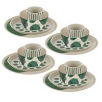 Koziol CONNECT MONSTERA Geschirrset 16-teilig 7879700,  1 Set = 4 Becher,  4 Schalen,  4 kl. Teller,  4 gr. Teller