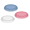 Koziol Frischhaltedeckel FRESH,  3-teilig 3239293,  1 Set = 1x blau,  1x weiß,  1x rot