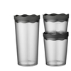 Koziol Frischhaltedosen PRICE OSLO,  3-teilig 7877701,  1 Set,  Farbe: dunkelgrau