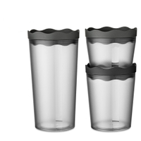 Koziol Frischhaltedosen PRICE OSLO,  3-teilig 7877701,  1 Set,  Farbe: dunkelgrau