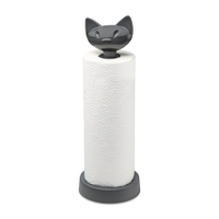 Koziol Küchenrollenhalter MIAOU,  Abrollstopp 7225701,  Farbe: dunkelgrau