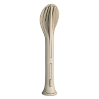 Koziol KLIKK POCKET Besteck-Set 3-teilig 4036700,  Farbe: beige/sand