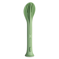 Koziol KLIKK POCKET Besteck-Set 3-teilig 4036703,  Farbe: grün