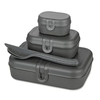 Koziol Lunchbos Set PASCAL READY inkl. Besteck,  4-teilig 7168701,  1 Set,  Farbe: dunkelgrau
