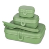 Koziol Lunchbos Set PASCAL READY inkl. Besteck,  4-teilig 7168703,  1 Set,  Farbe: grün