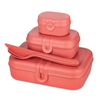 Koziol Lunchbos Set PASCAL READY inkl. Besteck,  4-teilig 7168704,  1 Set,  Farbe: koralle