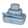 Koziol Lunchbos Set PASCAL READY inkl. Besteck,  4-teilig 7168716,  1 Set,  Farbe: blau