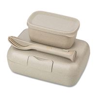 Koziol Lunchbox Set CANDY READY inkl. Besteck,  3-teilig 7272700,  1 Set,  Farbe: beige