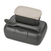 Koziol Lunchbox Set CANDY READY inkl. Besteck,  3-teilig 7272701,  1 Set,  Farbe: dunkelgrau