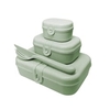 Koziol Lunchbox Set inkl. Besteck PASCAL READY,  4-teilig 3168668,  1 Set,  Farbe: grün