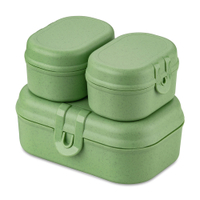 Koziol Lunchbox Set PASCAL READY MINI,  3-teilig 7151703,  1 Set,  Farbe: grün