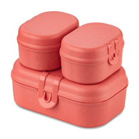 Koziol Lunchbox Set PASCAL READY MINI,  3-teilig 7151704,  1 Set,  Farbe: koralle
