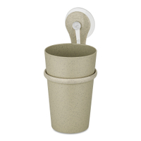 Koziol Zahnputzbecher LOOP mit Halter,  300 ml 1448121,  Farbe: beige
