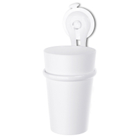 Koziol Zahnputzbecher LOOP mit Halter,  300 ml 1448125,  Farbe: weiß