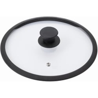KRÜGER Saphir Universal-Glasdeckel mit schwarzem Silikonrand 517753,  Durchmesser: 20 cm