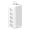 Leerflasche Modell 500-25,  rechteckig,  HDPE natur 10746,  1 Nachfüllkartusche 500 ml,  28er Gewinde