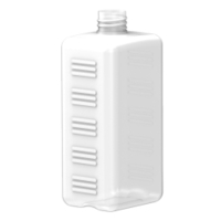 Leerflasche Modell 500-25,  rechteckig,  HDPE natur 10746,  1 Nachfüllkartusche 500 ml,  28er Gewinde