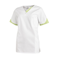 Leiber Damen Schlupfkasack,  kurzarm,  weiß/hellgrün 08/2539/0187-XL,  Größe: XL