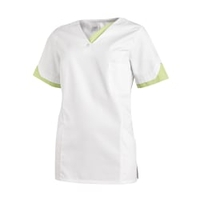 Leiber Damen Schlupfkasack,  kurzarm,  weiß/hellgrün 08/2539/0187-XXL,  Größe: XXL