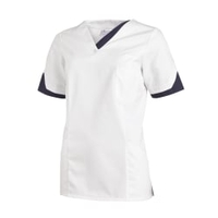 Leiber Damen Schlupfkasack,  kurzarm,  weiß/marine 08/2539/0104-L,  Größe: L