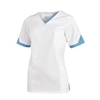 Leiber Damen Schlupfkasack,  kurzarm,  weiß/türkis 08/2539/0176-L,  Größe: L