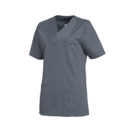 Leiber Damenkasack,  kurzarm,  leicht tailliert,  anthrazit 08/2732/38-XL,  Größe: XL