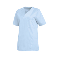 Leiber Damenkasack,  kurzarm,  leicht tailliert,  hellblau 08/2732/05-XL,  Größe: XL