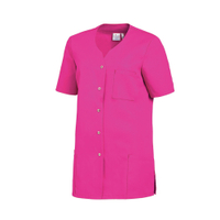 Leiber Kasack,  kurzarm,  Damen,  mit Druckknopfleiste,  fuchsia 08/2549/36-48,  Größe: 48