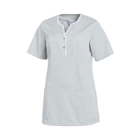 Leiber Schlupfkasack,  kurzarm,  Damen,  silbergrau/weiß 08/1335/2901-XXL,  Größe: XXL