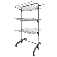 LEIFHEIT Comfort Tower 420 Black Turmwäscheständer,  3-lagig 00081691,  Maße (HxBxT): 145 x 76, 5 x 70 cm