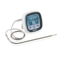 Leifheit digitales Braten- und BBQ-Thermometer 3223,  Farbe: weiß