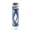 Leifheit Glas Flip Trinkflasche,  600 ml 3258,  Farbe: dunkelblau