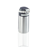 Leifheit Isolierbecher Flip,  350 ml 3244,  Farbe: silber