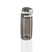 Leifheit Tritan Flip Trinkflasche,  550 ml 3261,  Farbe: schwarz