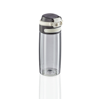 Leifheit Tritan Flip Trinkflasche,  550 ml 3262,  Farbe: silber