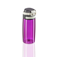 Leifheit Tritan Flip Trinkflasche,  550 ml 3264,  Farbe: lila