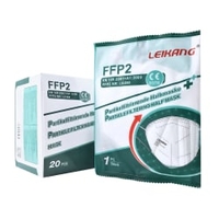 LEIKANG FFP2 NR Atemschutzmaske ohne Ventil 1 Karton = 50 Boxen = 1000 Stück,  einzeln verpackt