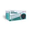 LEIKANG FFP2 NR Atemschutzmaske,  ohne Ventil,  schwarz LK-088-1,  1 Box = 20 Stück,  einzeln verpackt