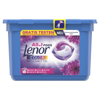 Lenor All in 1 PODS Amethyst Blütentraum Colorwaschmittel 8006540039717,  Box für ca. 14 Waschladungen