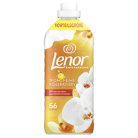 Lenor Weichspüler Orchidee & Vanille,  Note von ätherischen Ölen 8700216282802 ,  1, 4 Liter - Flasche,  für ca. 56 Waschladungen