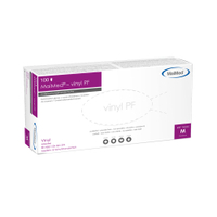 MaiMed Einmalhandschuhe,  Vinyl,  puderfrei 74055,  1 Karton = 10 Packungen = 1.000 Stück,  Größe M
